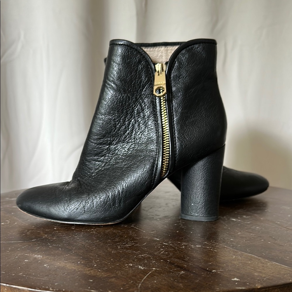 Louise et Cie Black Chelsea Ankle Boots with Block Heel